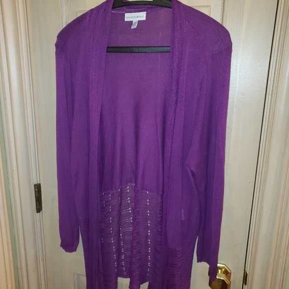 Purple cardigan sweater misses sz XL Fashion Bug Y2K - Picture 4 of 5